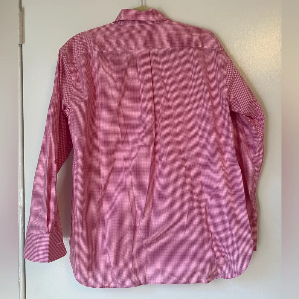 J.McLaughlin fuschia/white gingham shirt - Picture 4 of 9